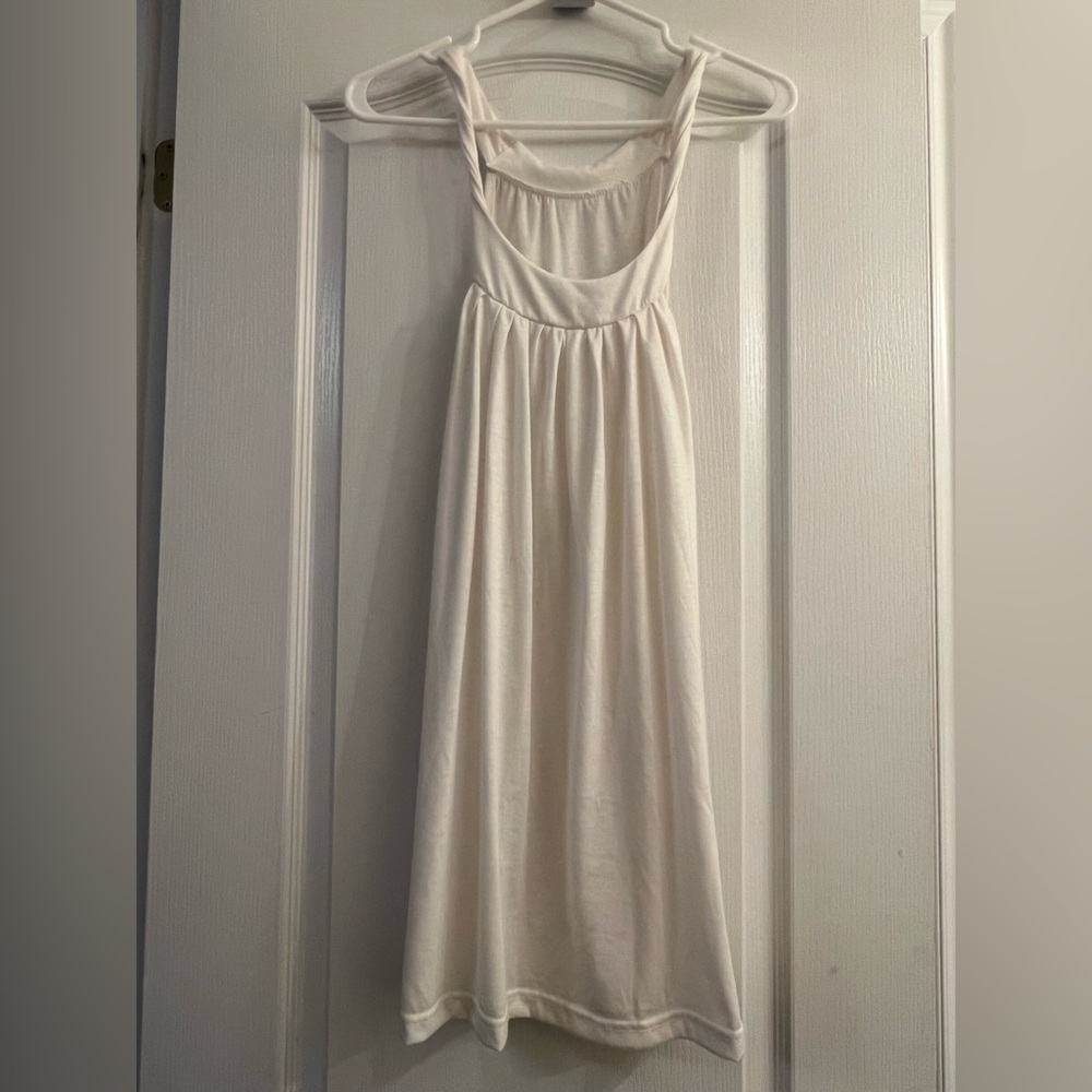 White Flowy Tank Short Dress/Top Size S